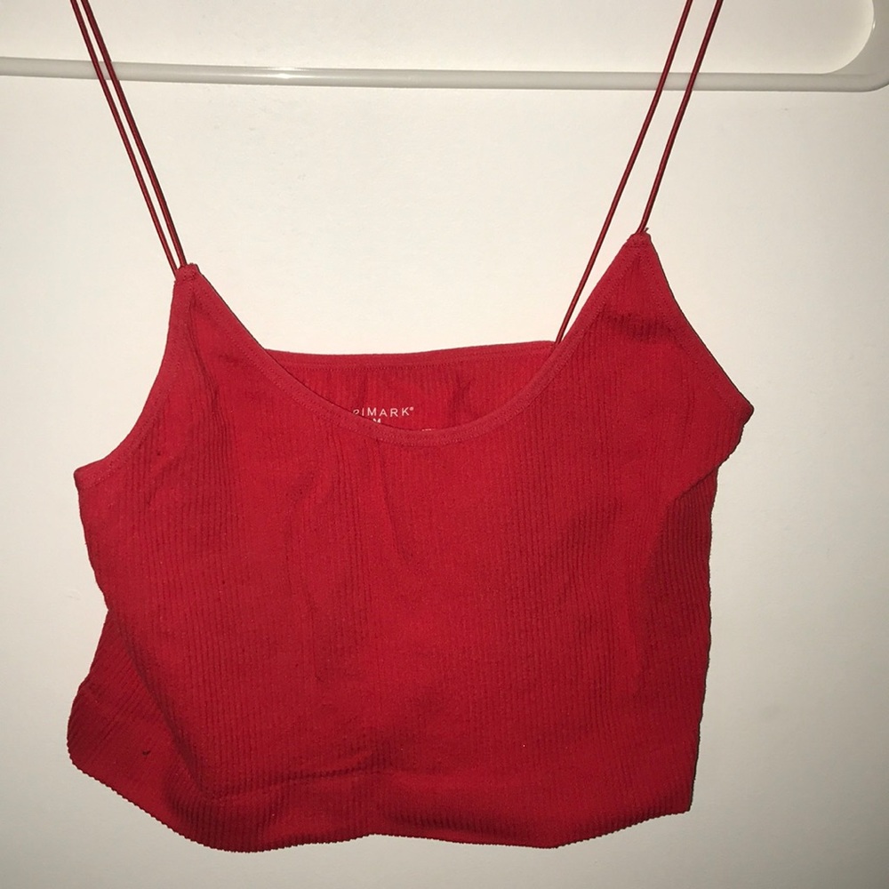 Red crop top